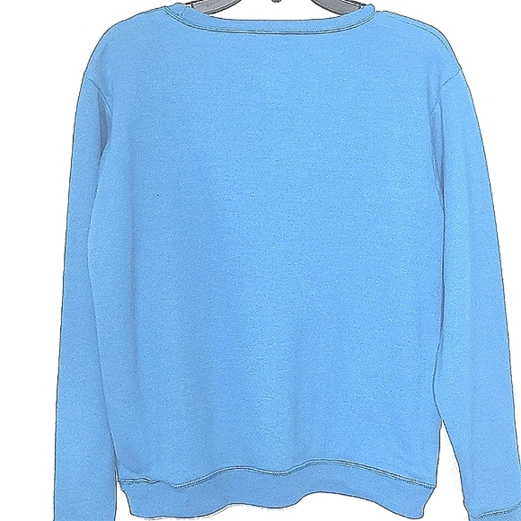 Hanes sweatshirt long sleeve turquoise blue size medium comfort blend - Picture 3 of 4